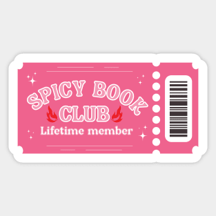 Spicy Book Club Sticker Kindle sticker Book lover sticker Book nerd sticker Romance Book sticker Book Club Sticker Spicy Books Bookish Lover Pink Sticker